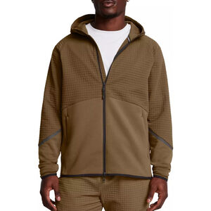 Men's Under Armour unstoppable Full Zip Hoodie Jacket Size l Brown